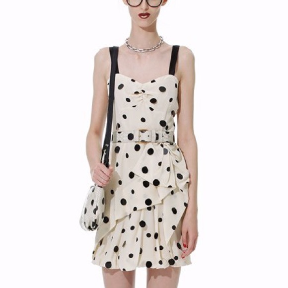 MARC JACOBS Polka dot ruffled silk dress - Picture 1 of 8